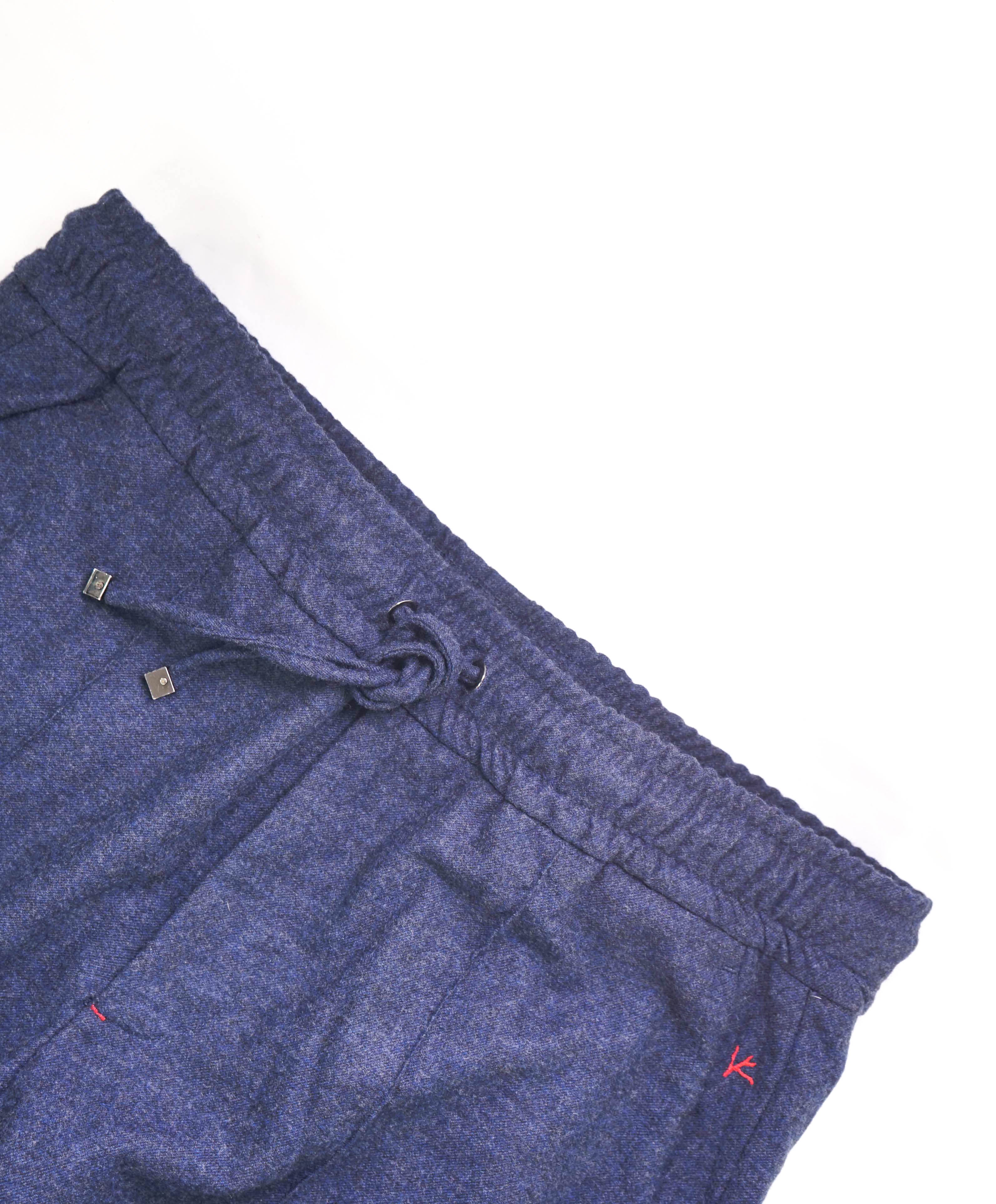 ISAIA - Wool & CASHMERE *JOGGER/CARGO* Blue Pants Flat Front - 31W (48EU)