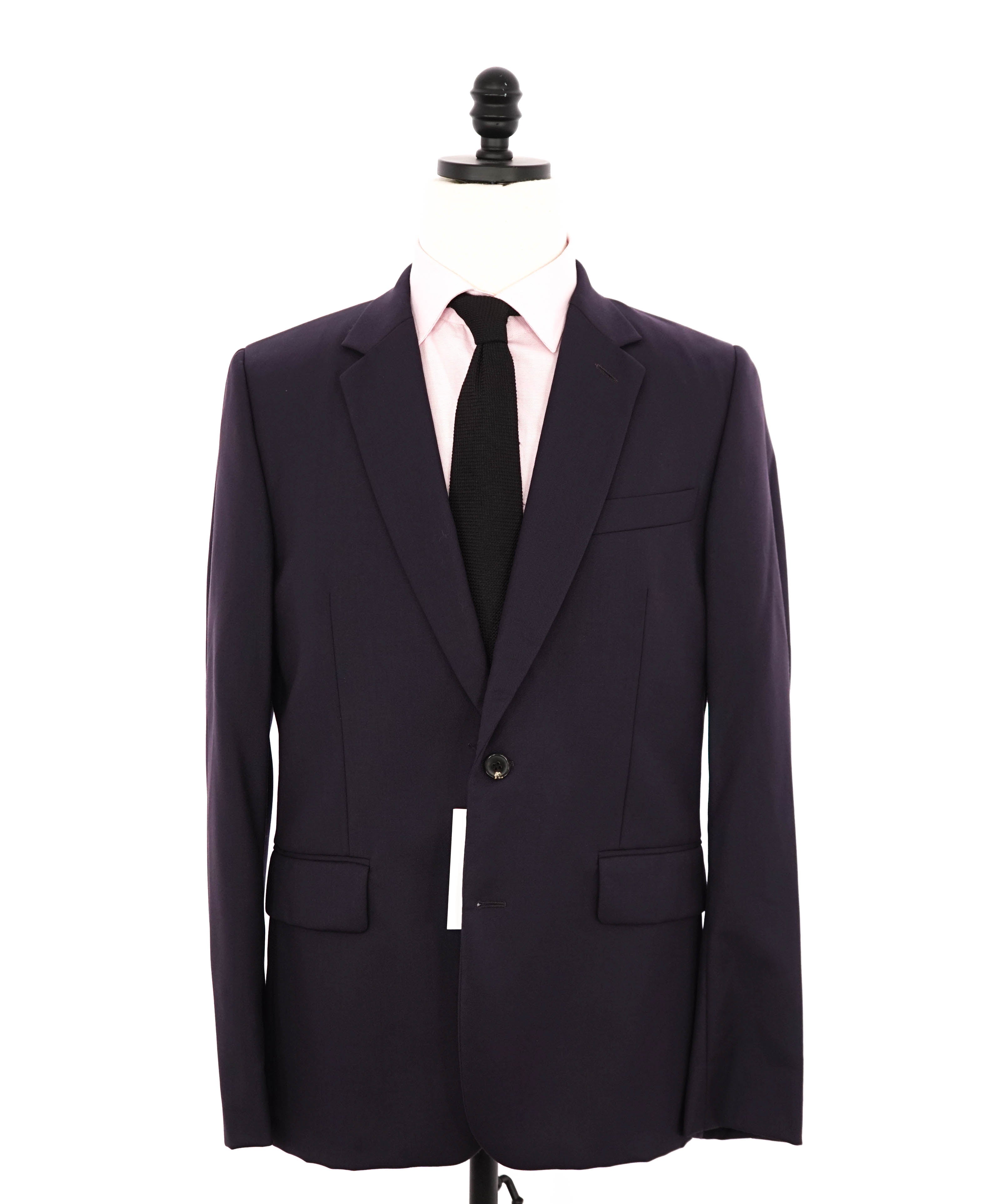 PAUL SMITH - Wool “SOHO Solid Plum/Purple 2-Button Wool Suit- 40R