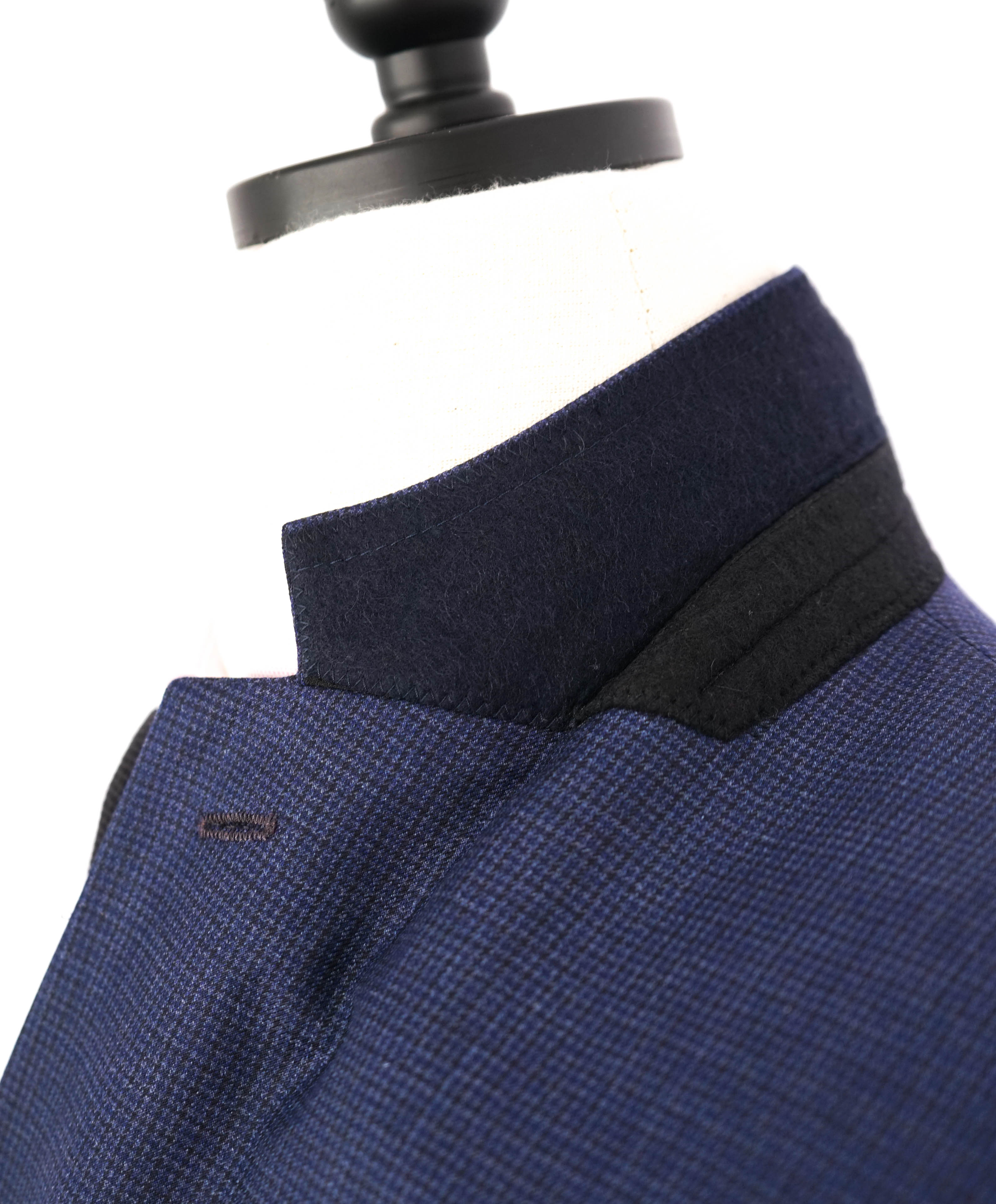 PAUL SMITH - Wool “SOHO" Blue Mini Check 2-Button Wool Suit- 36R