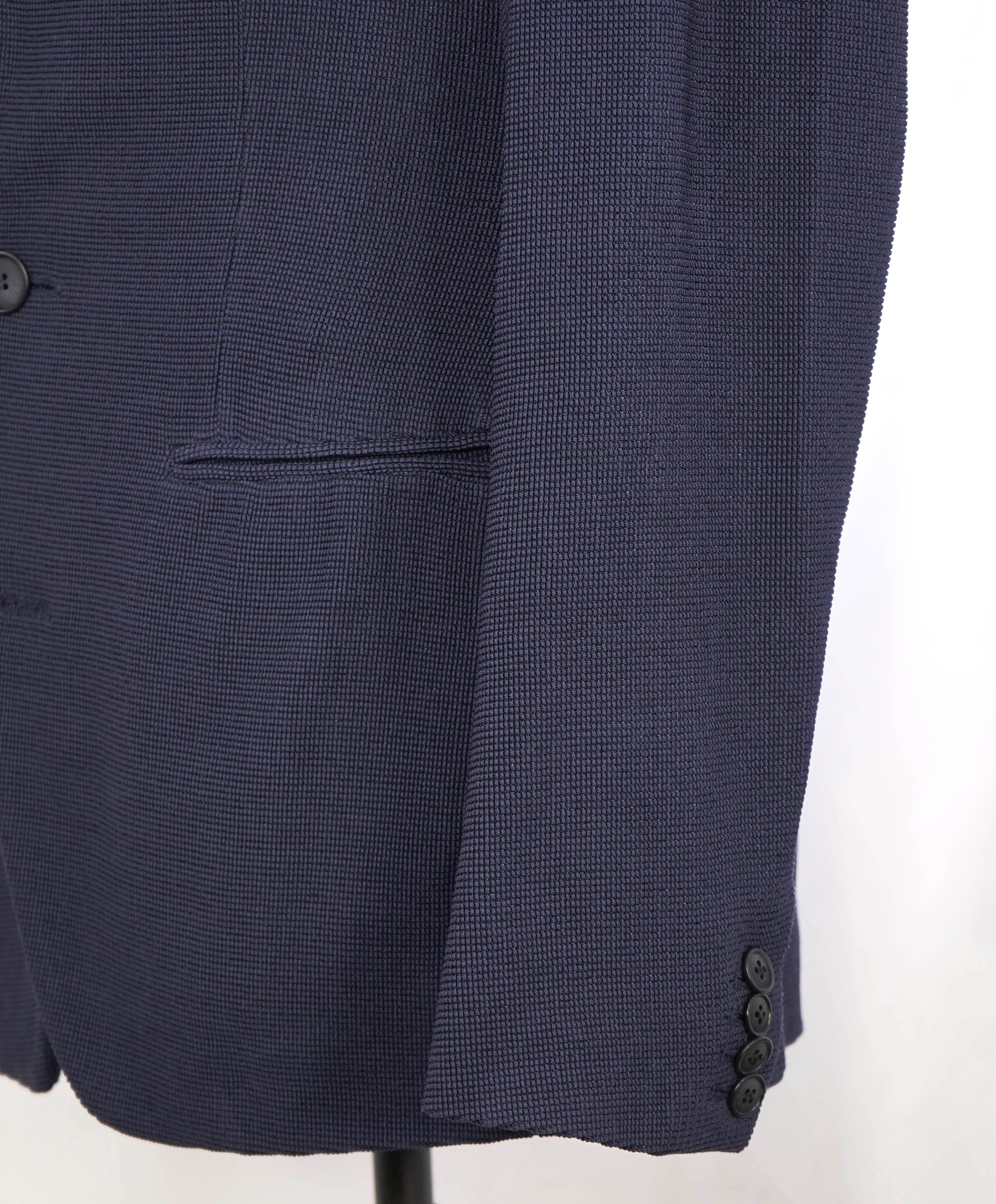 $2,995 GIORGIO ARMANI -Textured Navy Performance "GINZA" 2/3 Roll Lapel Blazer- 38R