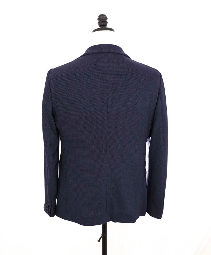 $2,995 GIORGIO ARMANI -Textured Navy Performance "GINZA" 2/3 Roll Lapel Blazer- 38R