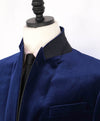 $2,195 ARMANI COLLEZIONI - Blue Velvet Dinner Jacket Peak Lapel Blazer - 42L