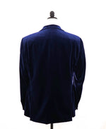 $2,195 ARMANI COLLEZIONI - Blue Velvet Dinner Jacket Peak Lapel Blazer - 42L