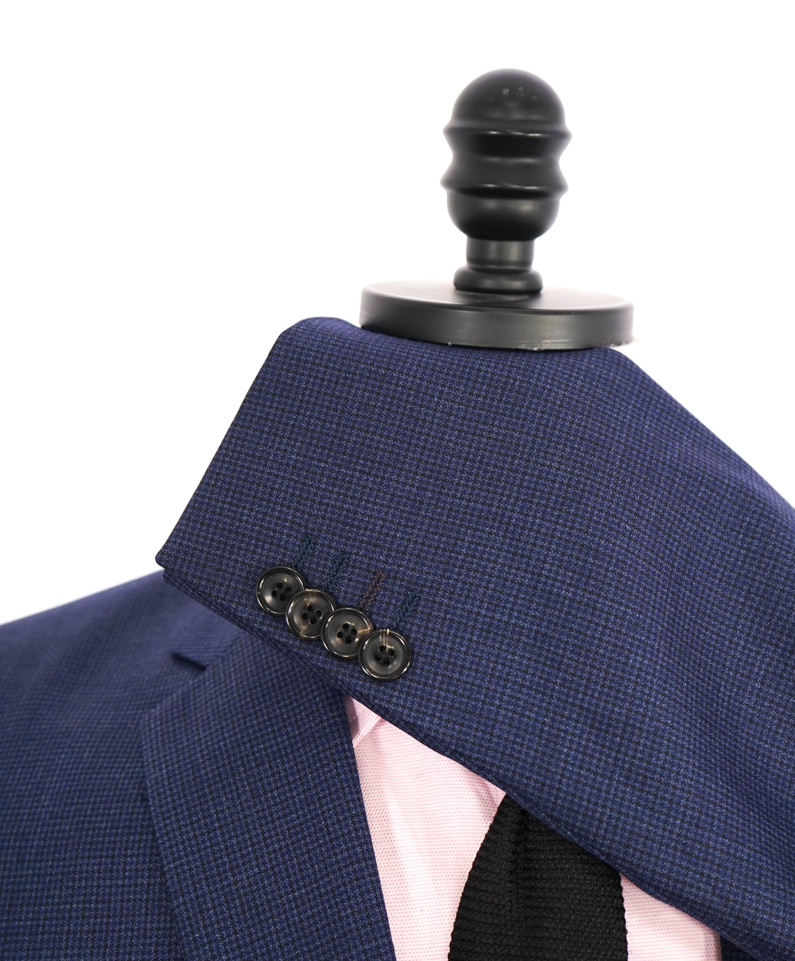 PAUL SMITH - Wool “SOHO" Blue Mini Check 2-Button Wool Suit- 36R