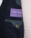 $2,395 RALPH LAUREN PURPLE LABEL - Navy Blue Corduroy Blazer - 44R