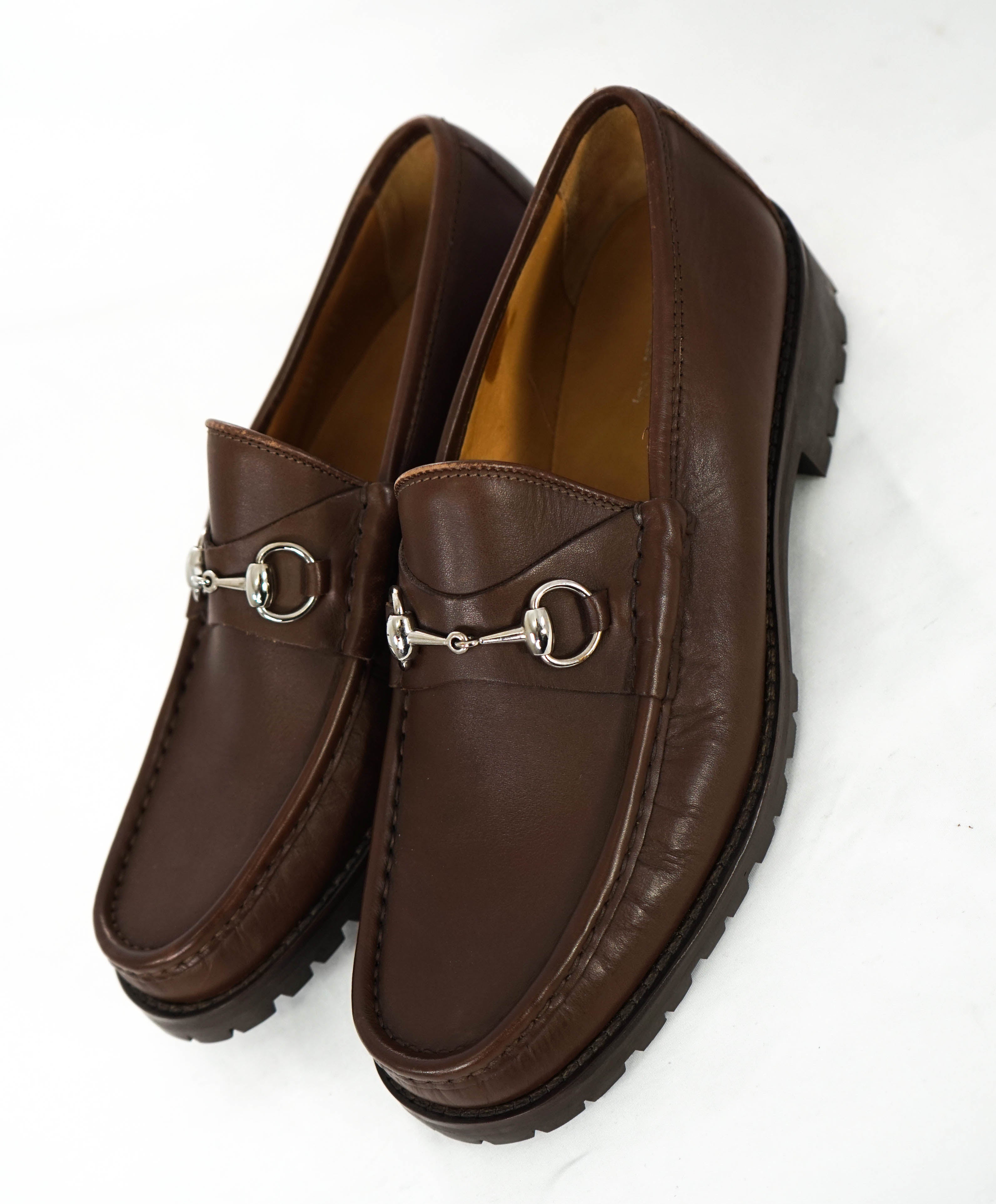 GUCCI - Horse-bit Loafers Brown Iconic Style - 10.5US (10 G Stamped On Shoe)