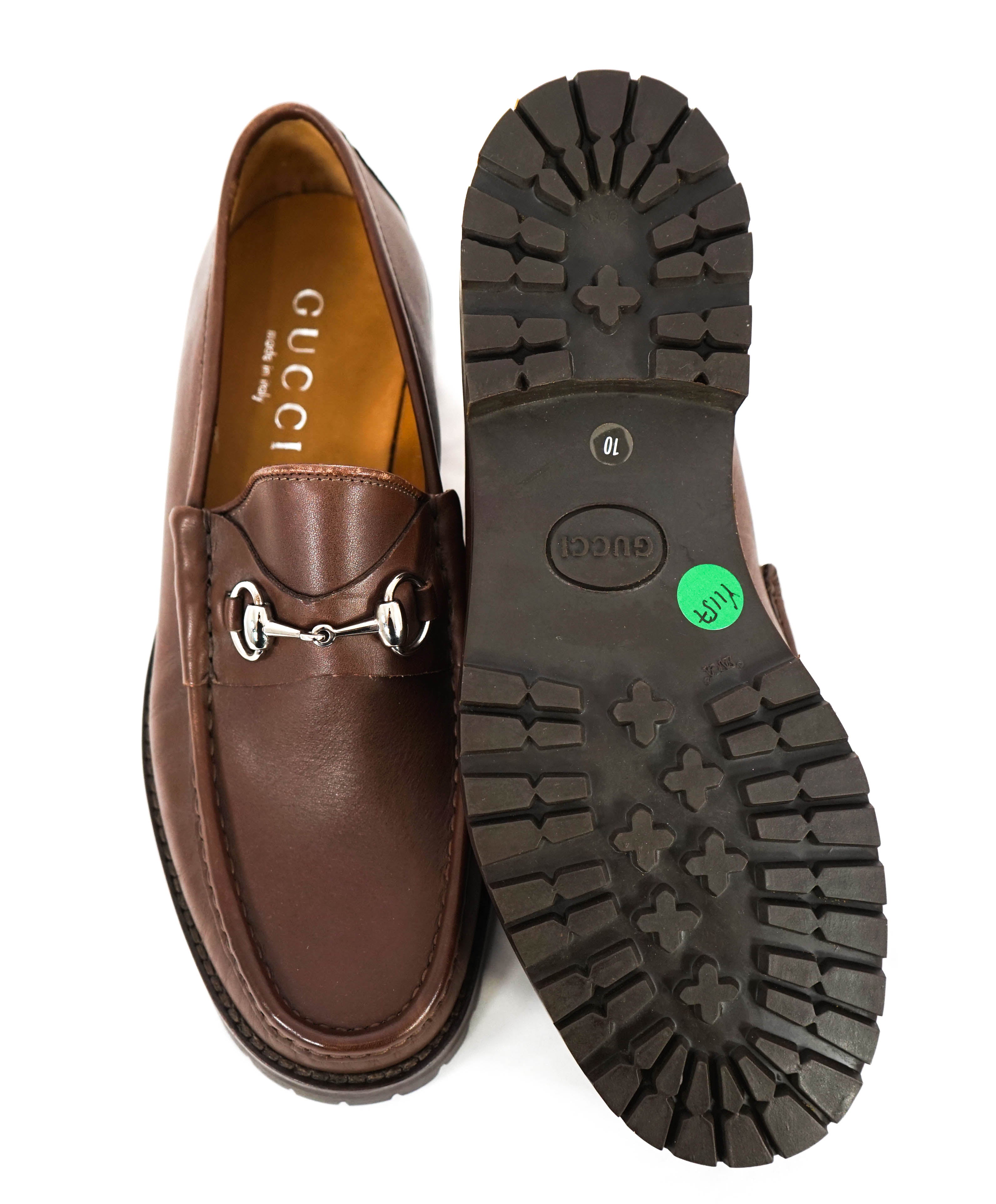 GUCCI - Horse-bit Loafers Brown Iconic Style - 10.5US (10 G Stamped On Shoe)