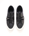 $750 SALVATORE FERRAGAMO - "SULTAN"  *GANCINI* Black Sneaker - 7 M US