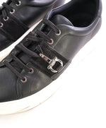 $750 SALVATORE FERRAGAMO - "SULTAN"  *GANCINI* Black Sneaker - 7 M US