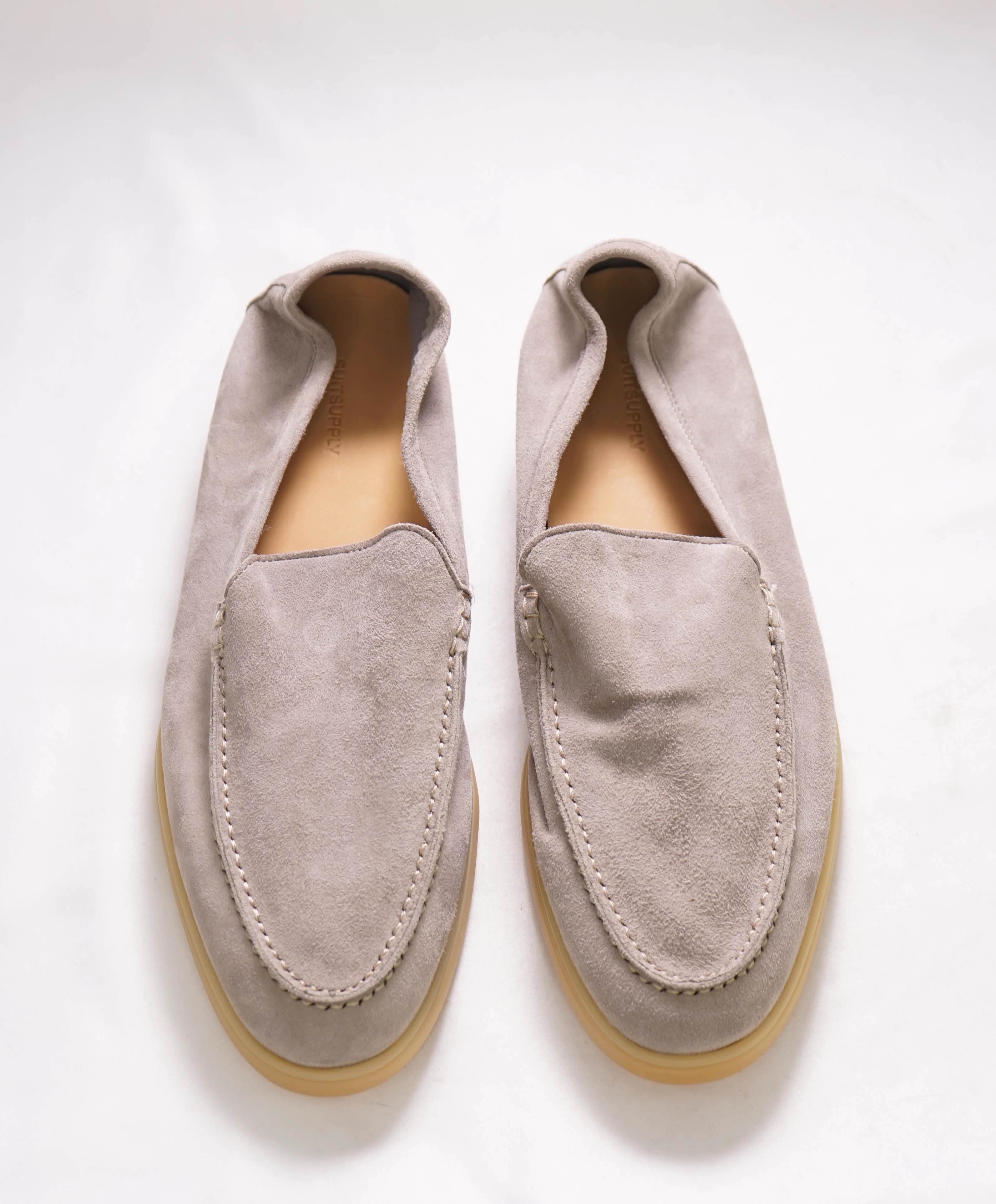 $329 SUITSUPPLY - Neutral *SUMMER WALK* Suede Almond Toe Loafer- 10 US (43EU)