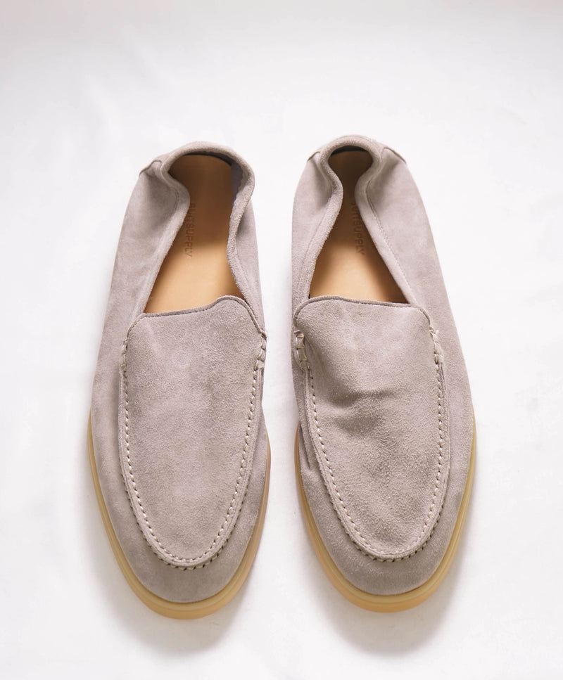 $329 SUITSUPPLY - Neutral *SUMMER WALK* Suede Almond Toe Loafer- 10 US (43EU)