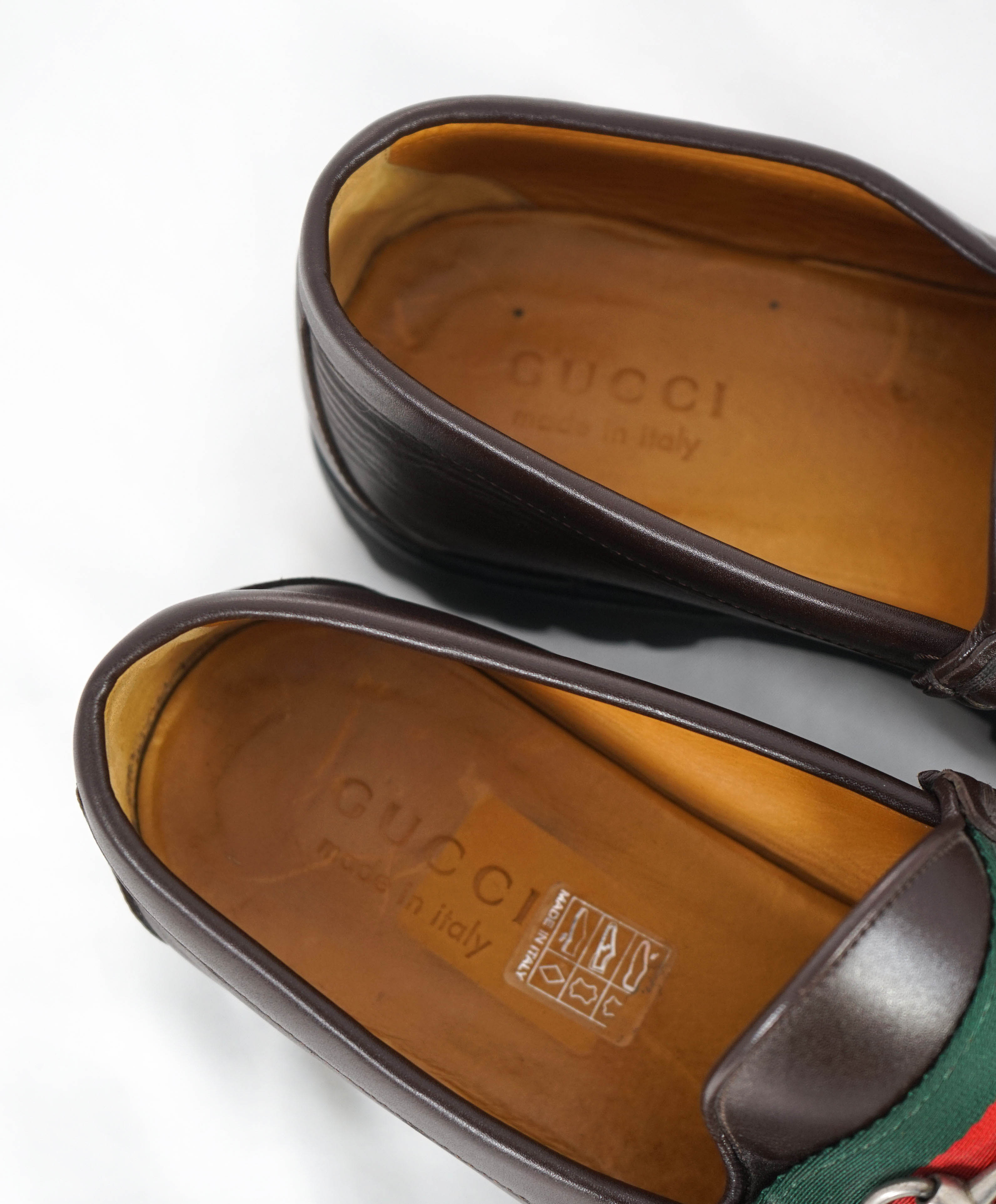 GUCCI - WEB Horse-bit Loafers Brown Iconic Style - 9.5US (9 G)