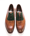 $875 BARKER BLACK - "ALTHORP" Brown/Green Suede Leather Oxford - 9 US (8 UK)