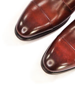 $1,595 SANTONI - "GOODYEAR WELT” Coco Brown Monk Strap Loafers - 7 US (6 IT)