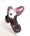 $1,595 SANTONI - "GOODYEAR WELT” Eggplant Brown Monk Strap Loafers - 7 US (6 IT)