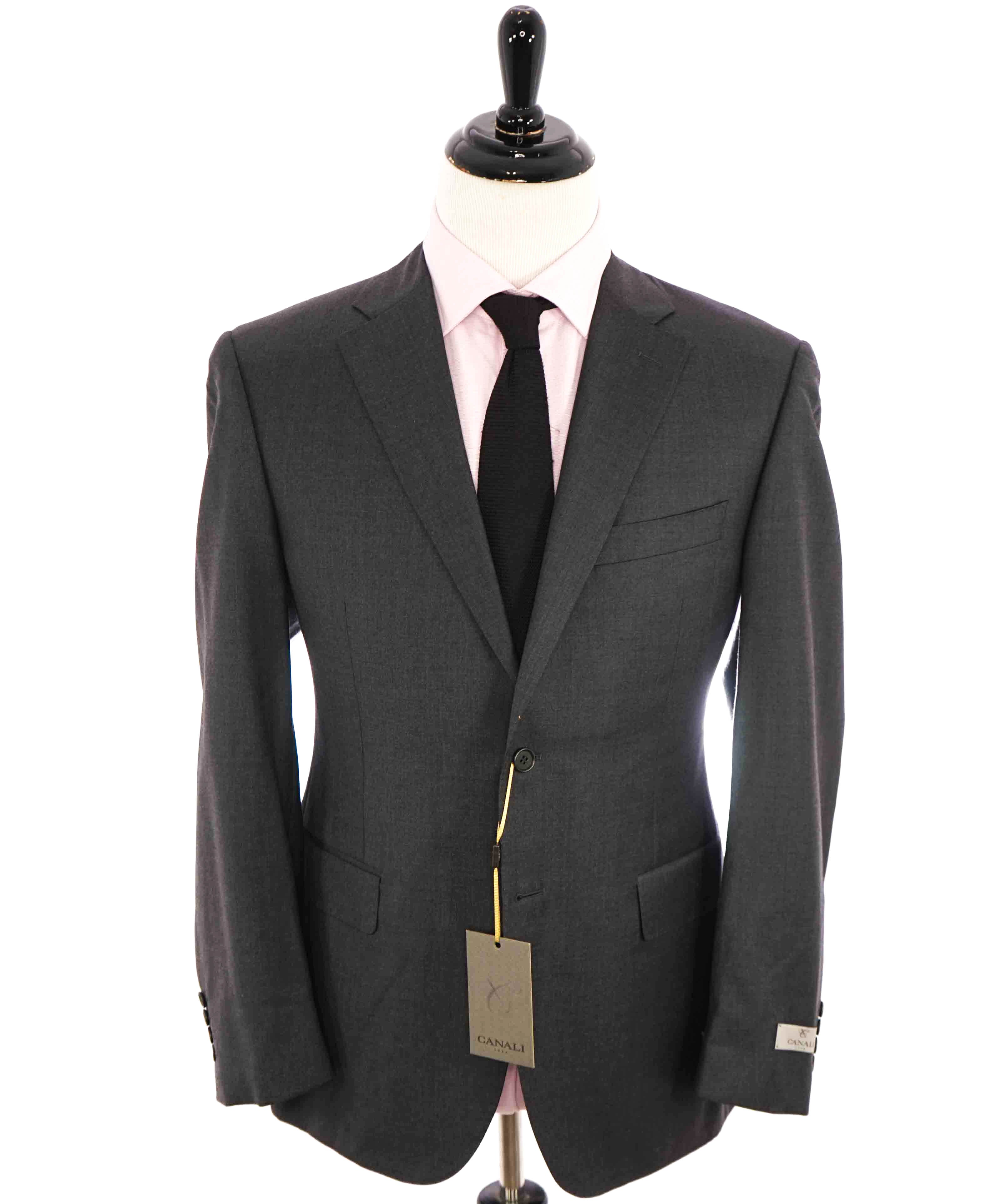 $2,000 CANALI - Charcoal Gray *CLOSET STAPLE* Notch Lapel Suit - 50R US