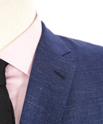 $2,695 RALPH LAUREN PURPLE LABEL - *CLOSET STAPLE* Blue LINEN Blazer - 44R