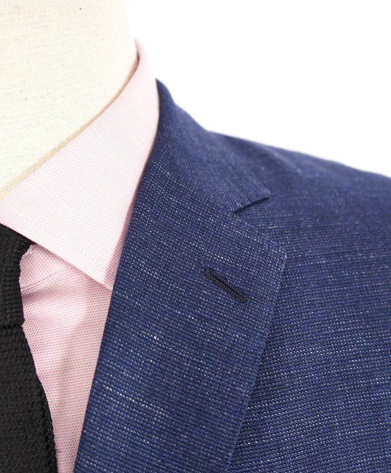 $2,695 RALPH LAUREN PURPLE LABEL - *CLOSET STAPLE* Blue LINEN Blazer - 44R