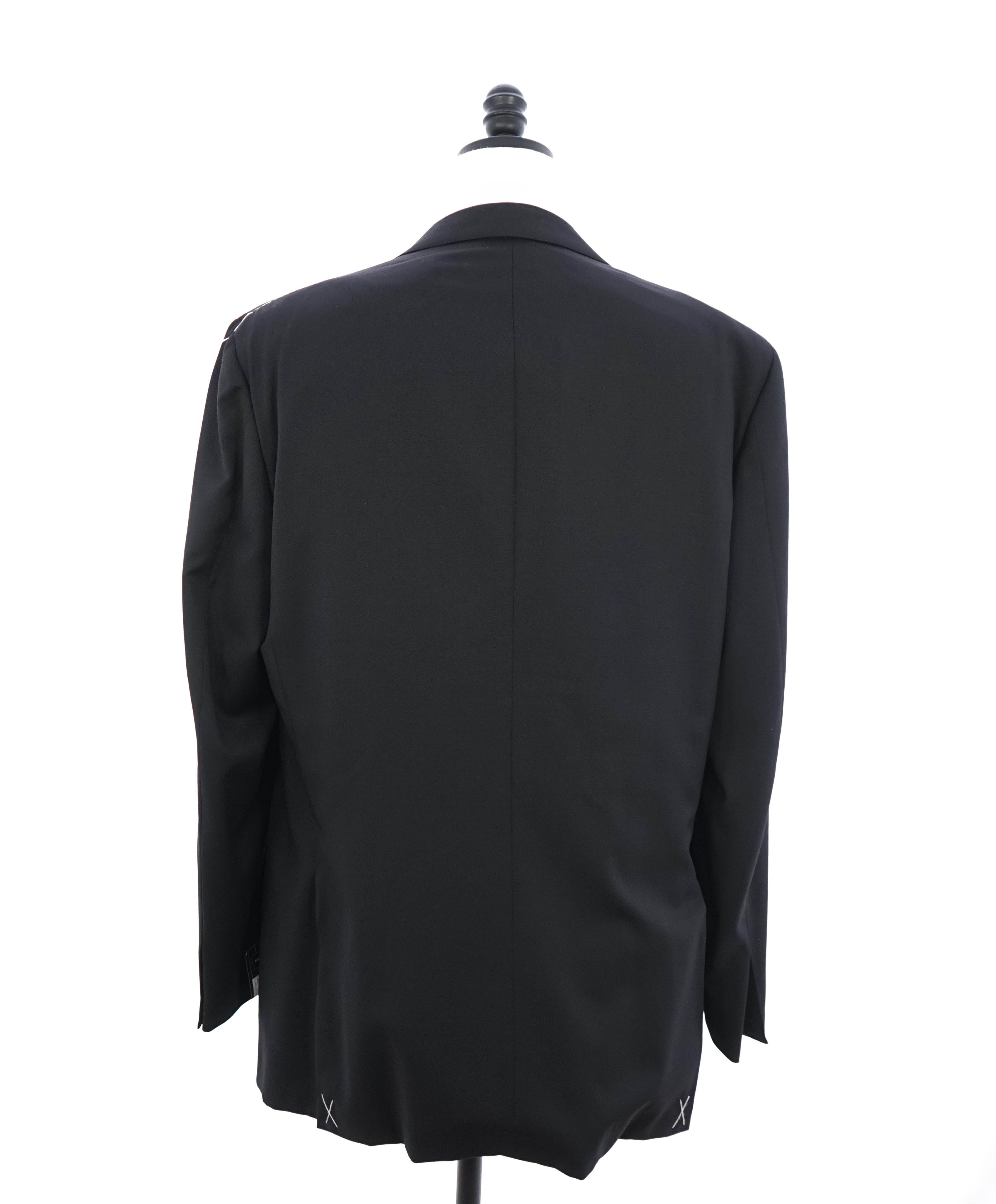 $3,995 ERMENEGILDO ZEGNA - PEAK LAPEL Black Wool Tuxedo- 46L