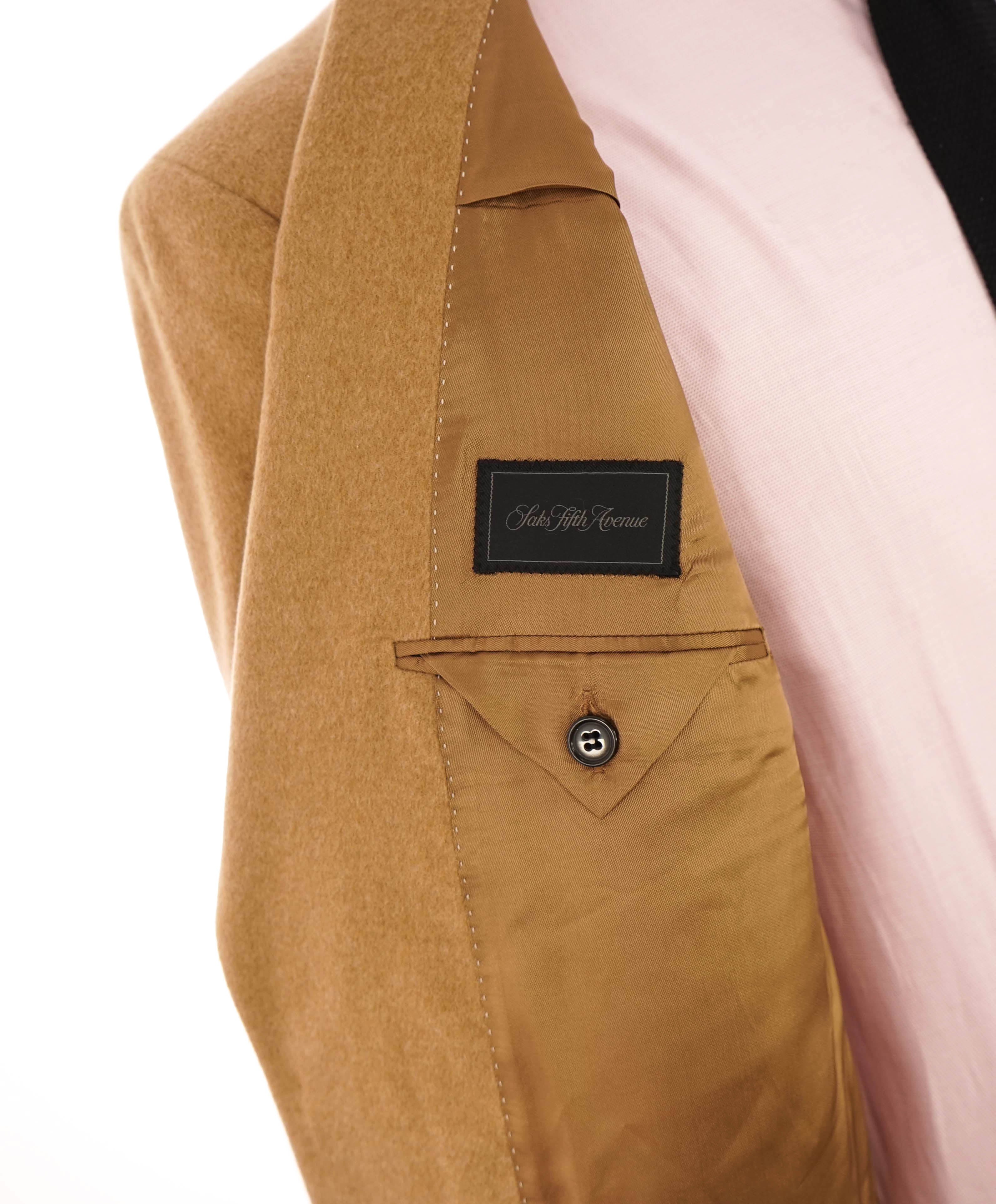 $1,298 SAKS FIFTH AVENUE / LORO PIANA- 100% Cashmere Camel Blazer- 44L