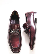 $850 SALVATORE FERRAGAMO - Oxblood Leather Gancini Logo Loafer- 7 D