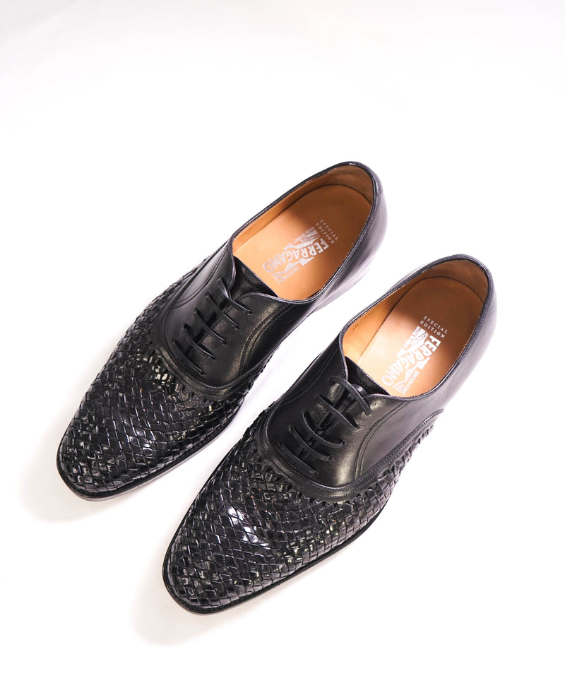 $1,250 SALVATORE FERRAGAMO - "TRAMEZZA SPECIAL EDITION" Woven Oxfords - 9 EE