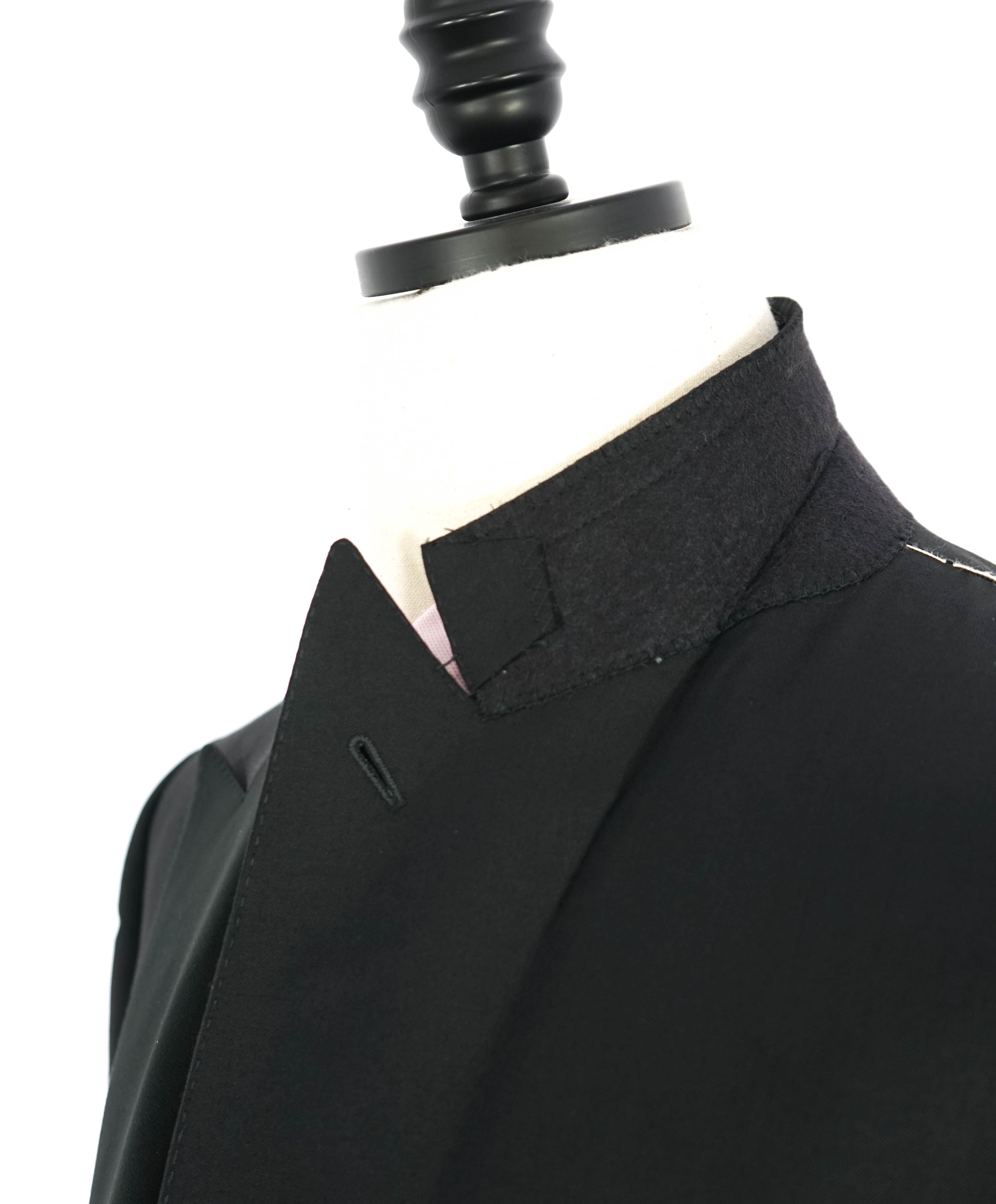 $3,995 ERMENEGILDO ZEGNA - PEAK LAPEL Black Wool Tuxedo- 46L