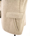 $2,195 CANALI - Wool/CASHMERE Neutral Suede Accent Coat/Blazer - 44R