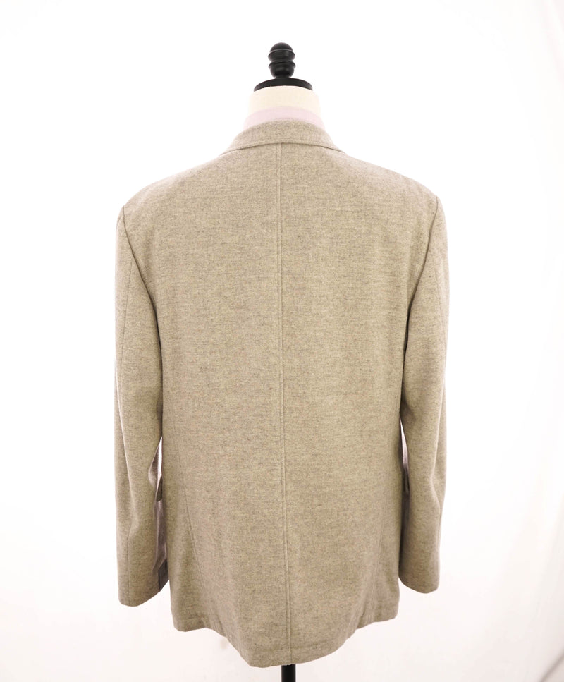 $2,195 CANALI - Wool/CASHMERE Neutral Suede Accent Coat/Blazer - 44R