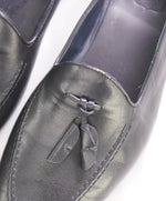 $960 ERMENEGILDO ZEGNA - Black Leather Tassel Unlined Loafers - 8.5 US 7.5EU