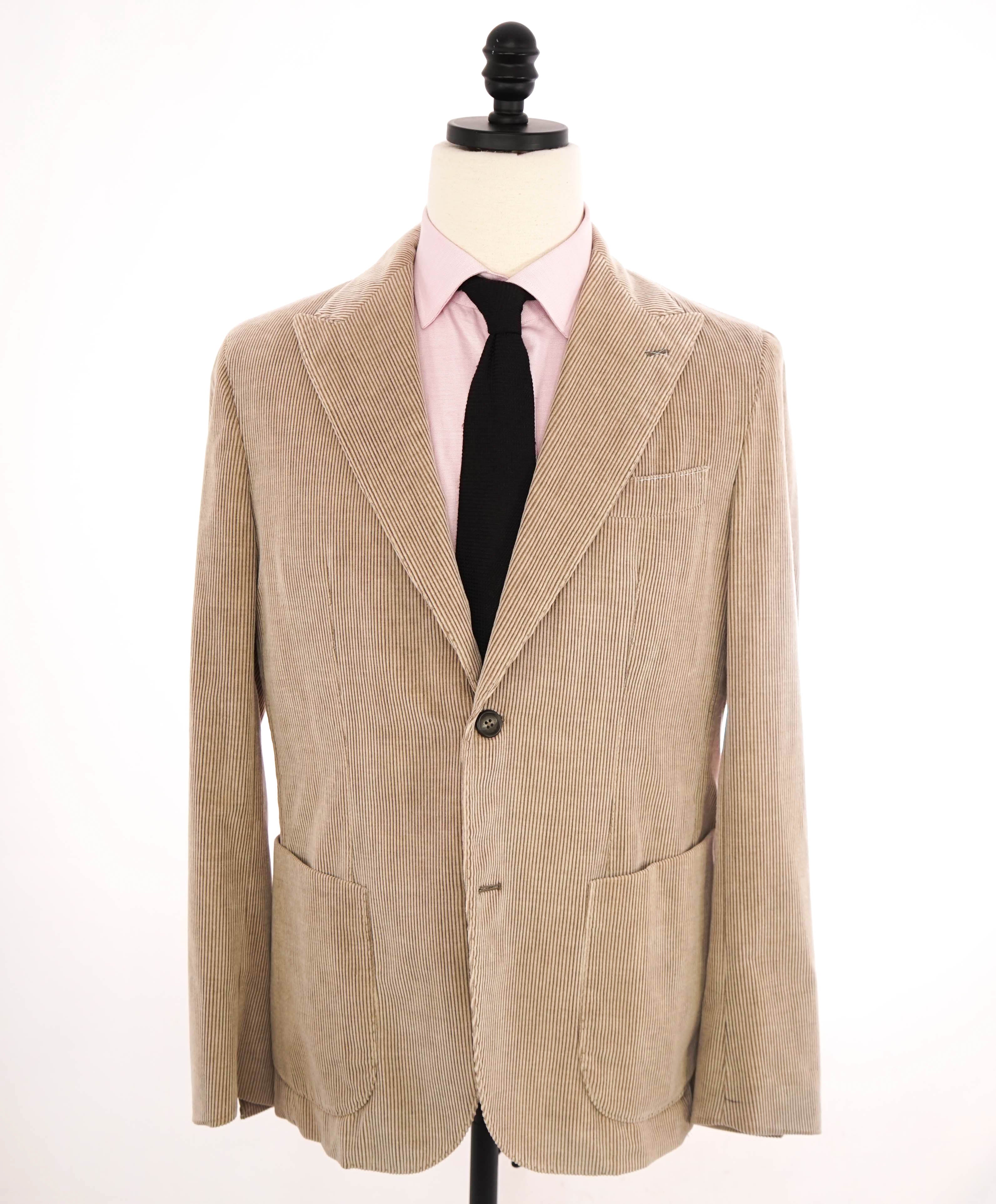 ELEVENTY - By ERMENEGILDO ZEGNA "CASHMERE CORDUROY" Neutral Suit - 40 US