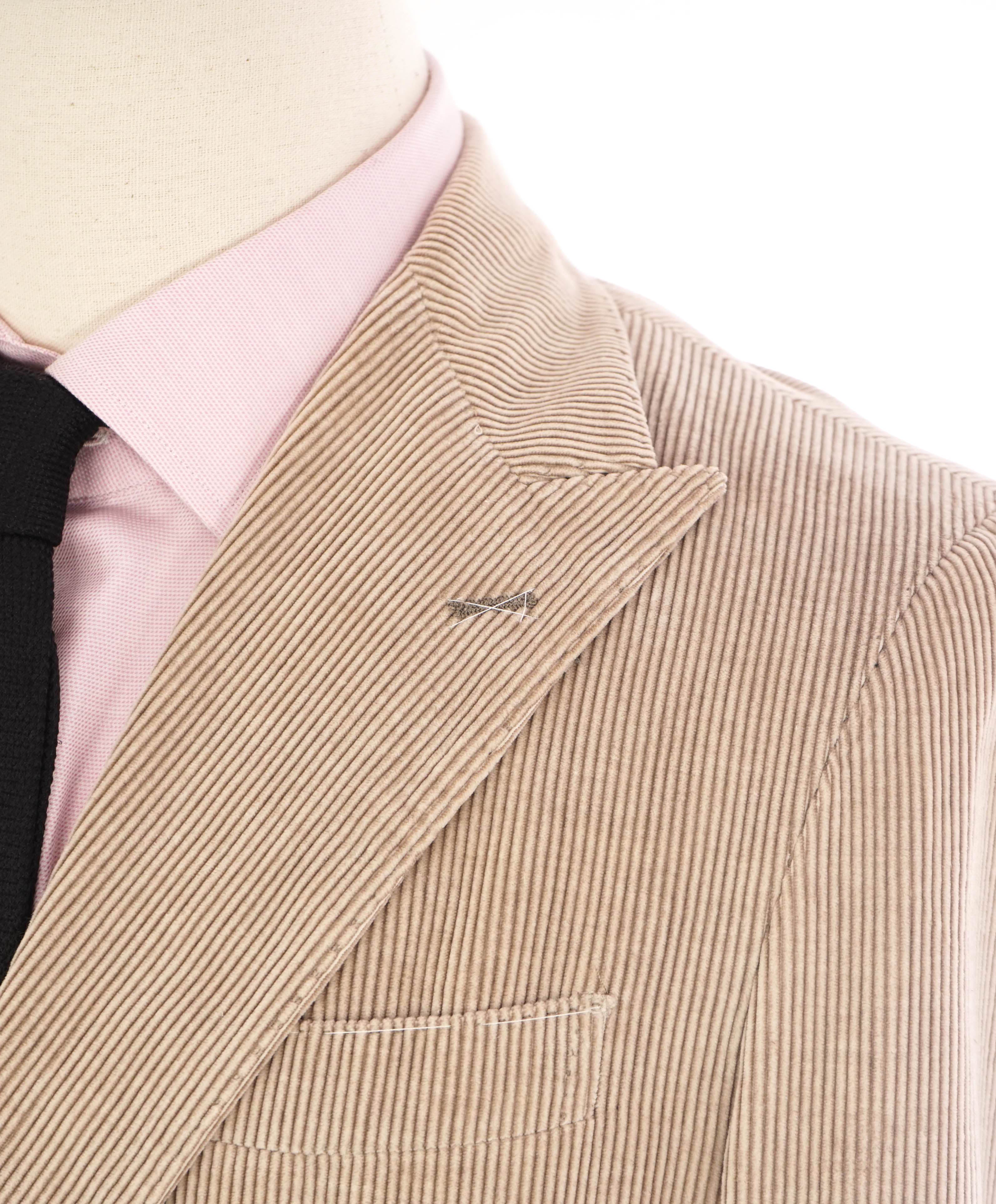 ELEVENTY - By ERMENEGILDO ZEGNA "CASHMERE CORDUROY" Neutral Suit - 40 US