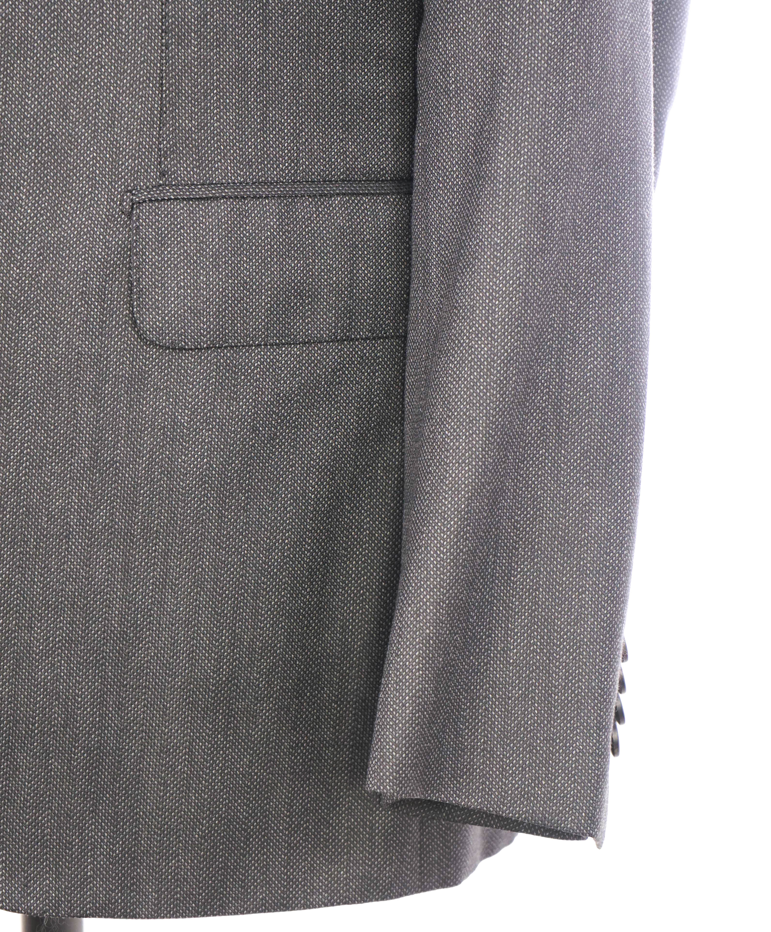 $6700 BRIONI - SLIM Gray Birds Eye Textured Weave *F-LIGHT* Super 160's Suit - 38R