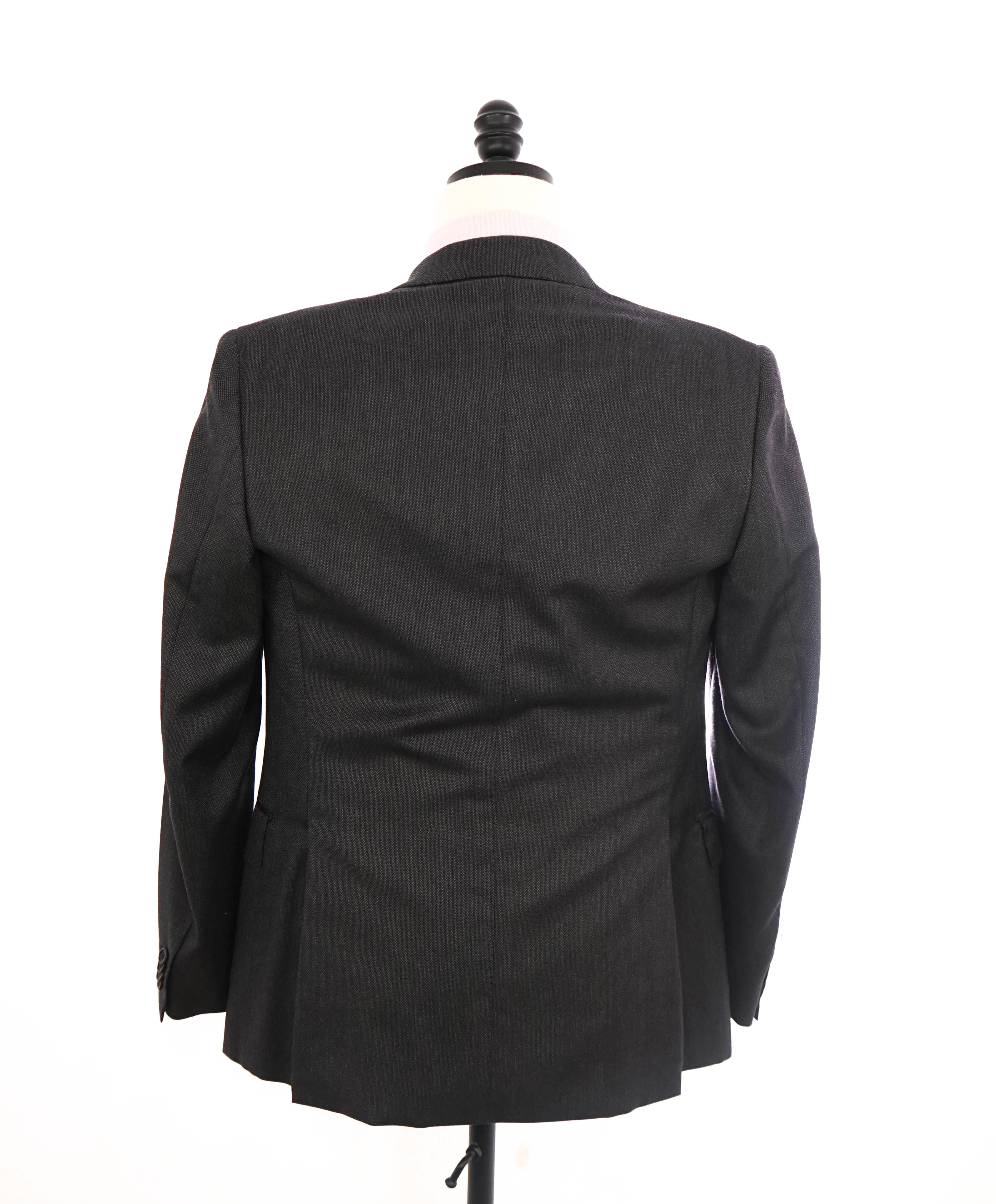 $6700 BRIONI - SLIM Gray Birds Eye Textured Weave *F-LIGHT* Super 160's Suit - 38R