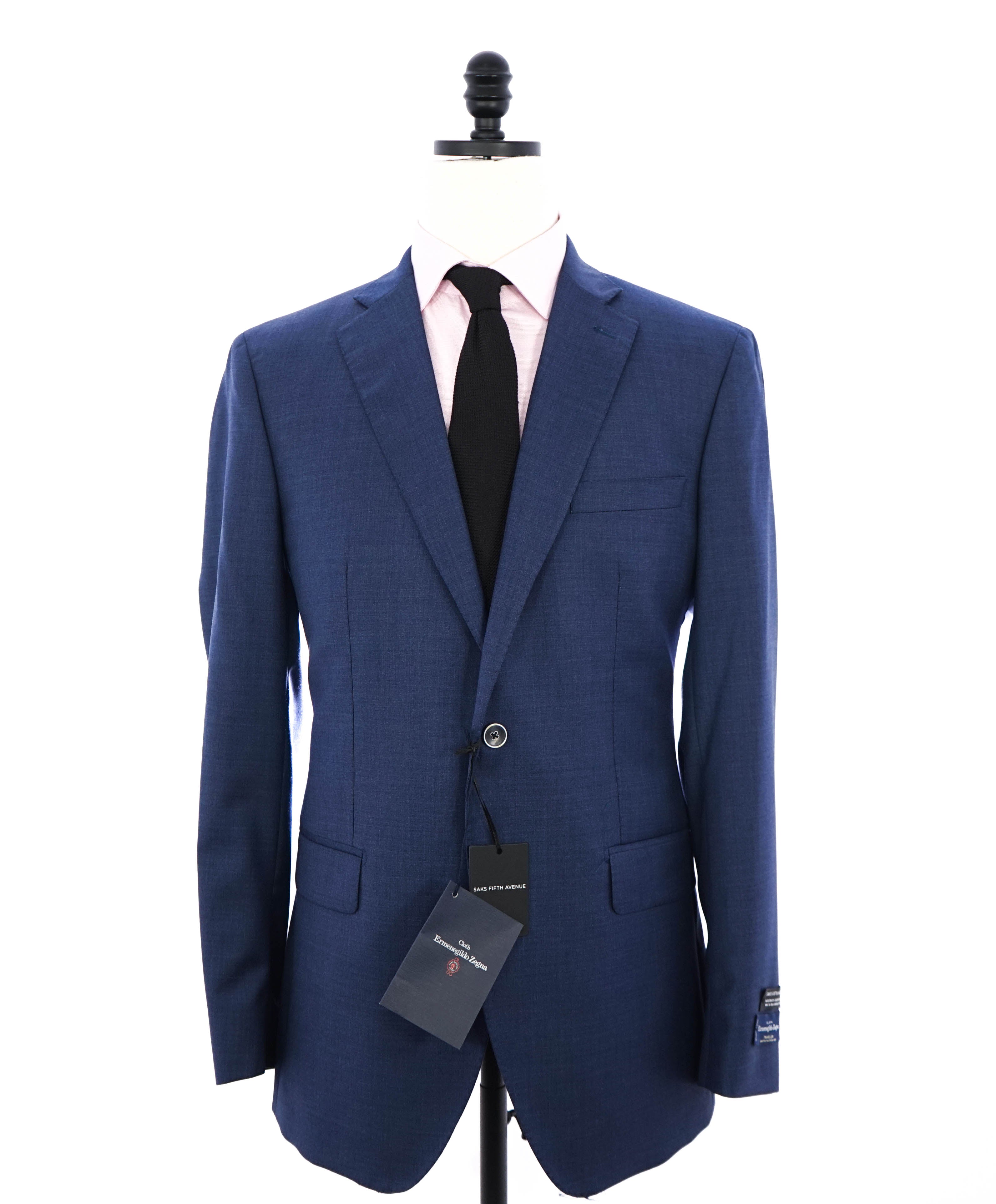 $1,295 ERMENEGILDO ZEGNA - By SAKS FIFTH AVENUE Medium Blue Suit - 42L