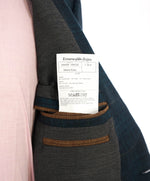 ERMENEGILDO ZEGNA - GREEN/Camel/Blue Check *CASHMERE* SILK/LINEN Blazer - 46R