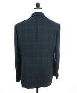 ERMENEGILDO ZEGNA - GREEN/Camel/Blue Check *CASHMERE* SILK/LINEN Blazer - 46R