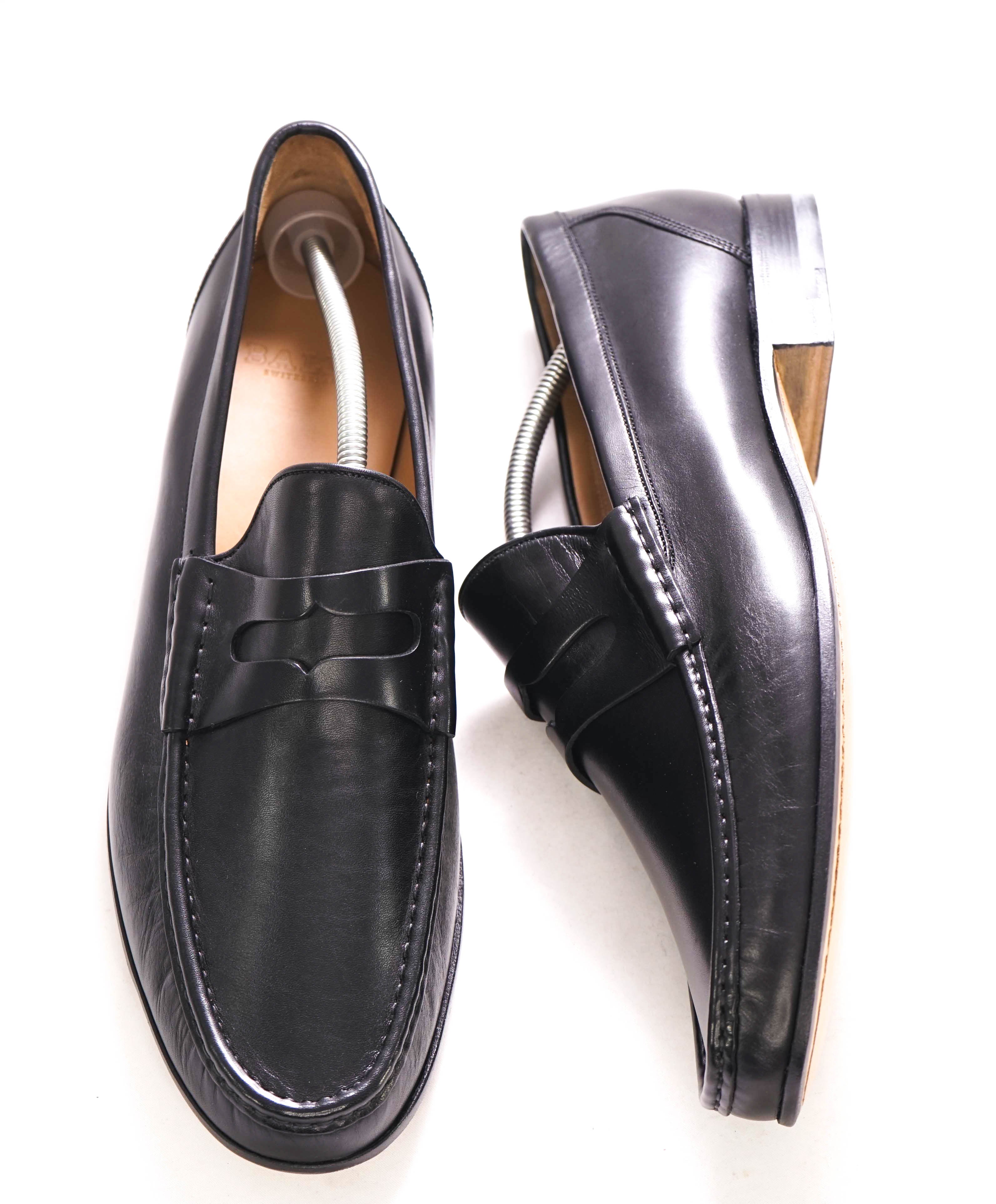 BALLY - Penny Strap Black Slip-On Round Toe Loafers - 12 US (11 UK)