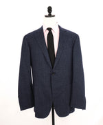 $1,895 CANALI - "KEI" Medium Blue HERRINGBONE Unlined Wool Blazer - 46L