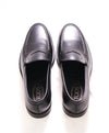 TOD’S - “Boston” Black Patina Logo Embossed Vamp Penny Loafers - 8.5 US (7.5 IT)