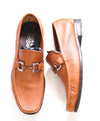 $850 SALVATORE FERRAGAMO - “GRANDIOSO" Gancini Bit Loafer Brown Leather - 8.5 EE