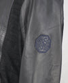 $10,430 STEFANO RICCI - Navy Leather / Suede Crocodile Embossed Logo Jacket - 40US