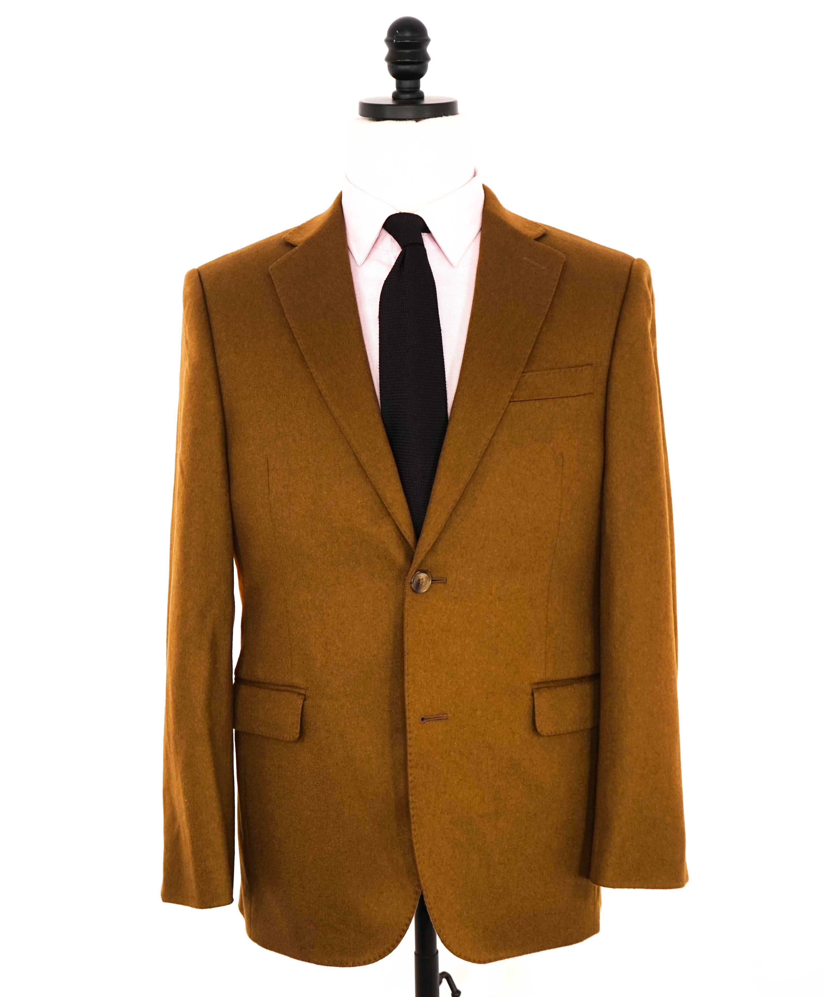 $1,295 SAKS FIFTH AVENUE - 100% PURE CASHMERE Camel "SLIM" Blazer- 38S US