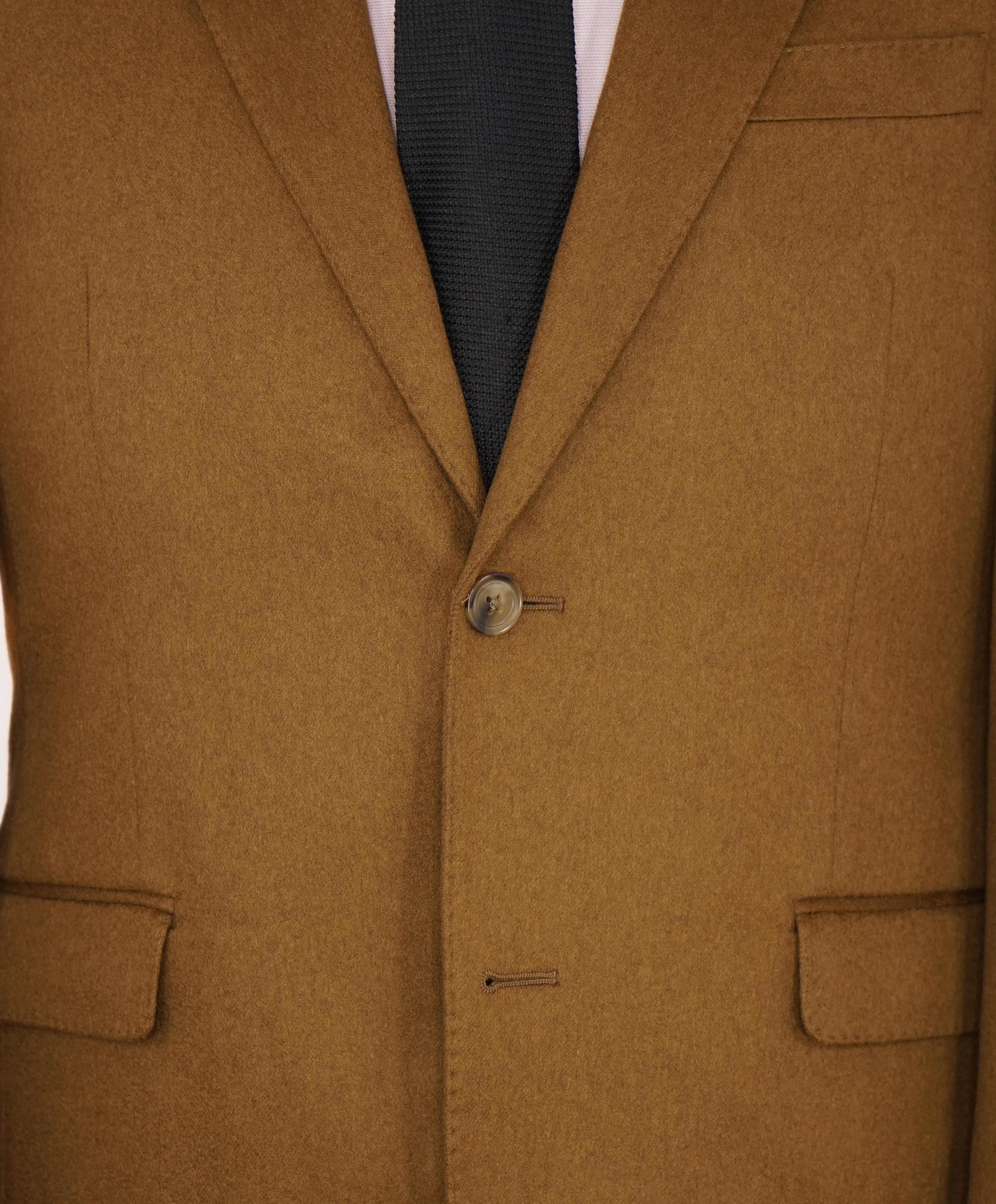 $1,295 SAKS FIFTH AVENUE - 100% PURE CASHMERE Camel "SLIM" Blazer- 38S US