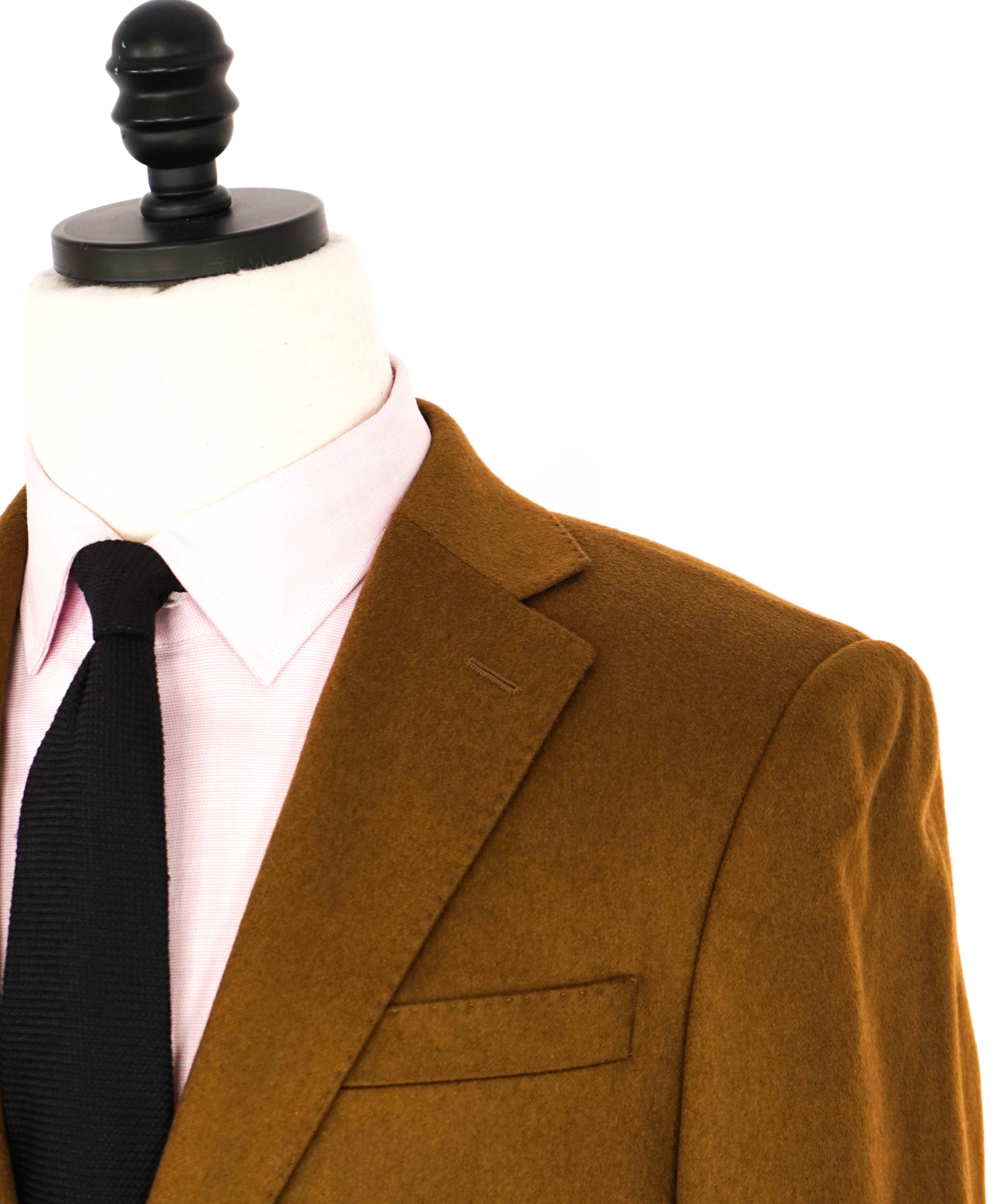 $1,295 SAKS FIFTH AVENUE - 100% PURE CASHMERE Camel "SLIM" Blazer- 38S US