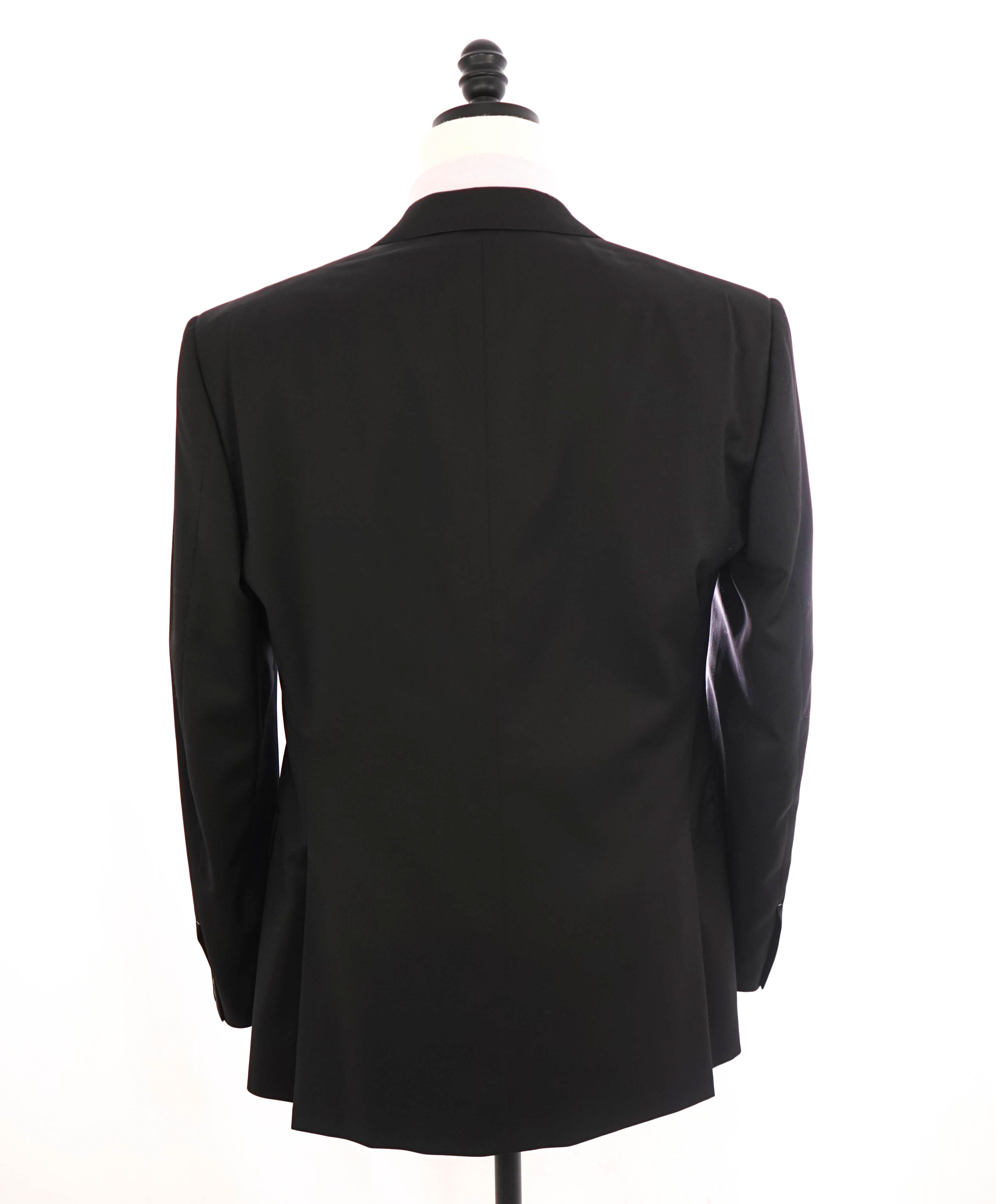 $2,695 RALPH LAUREN PURPLE LABEL - *CLOSET STAPLE* Solid Black Blazer - 42L