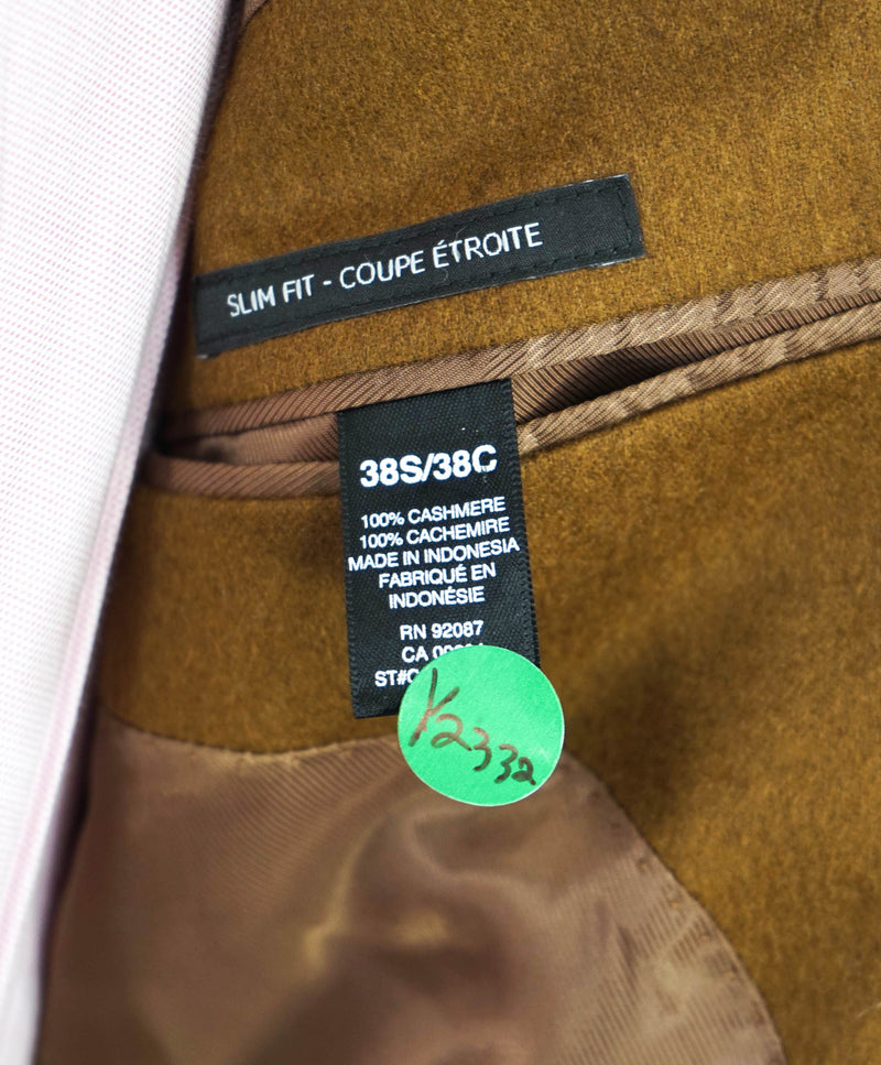 $1,295 SAKS FIFTH AVENUE - 100% PURE CASHMERE Camel "SLIM" Blazer- 38S US