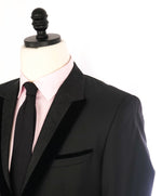 $3,000 DOLCE & GABBANA - BLACK VELVET Paisley Accent Wool/Silk Dinner Jacket Blazer- 38R