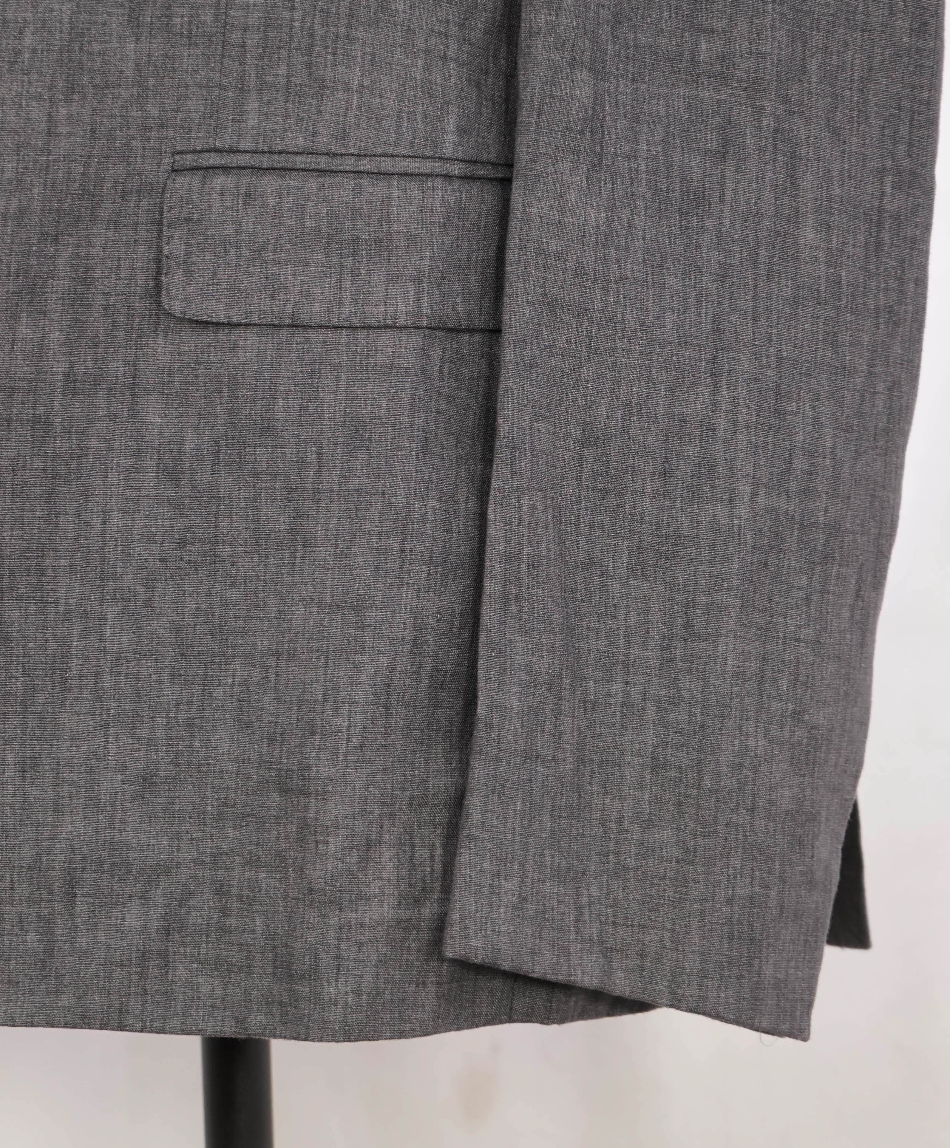 $2,695 RALPH LAUREN PURPLE LABEL - *CLOSET STAPLE* Gray LINEN Blazer - 44L