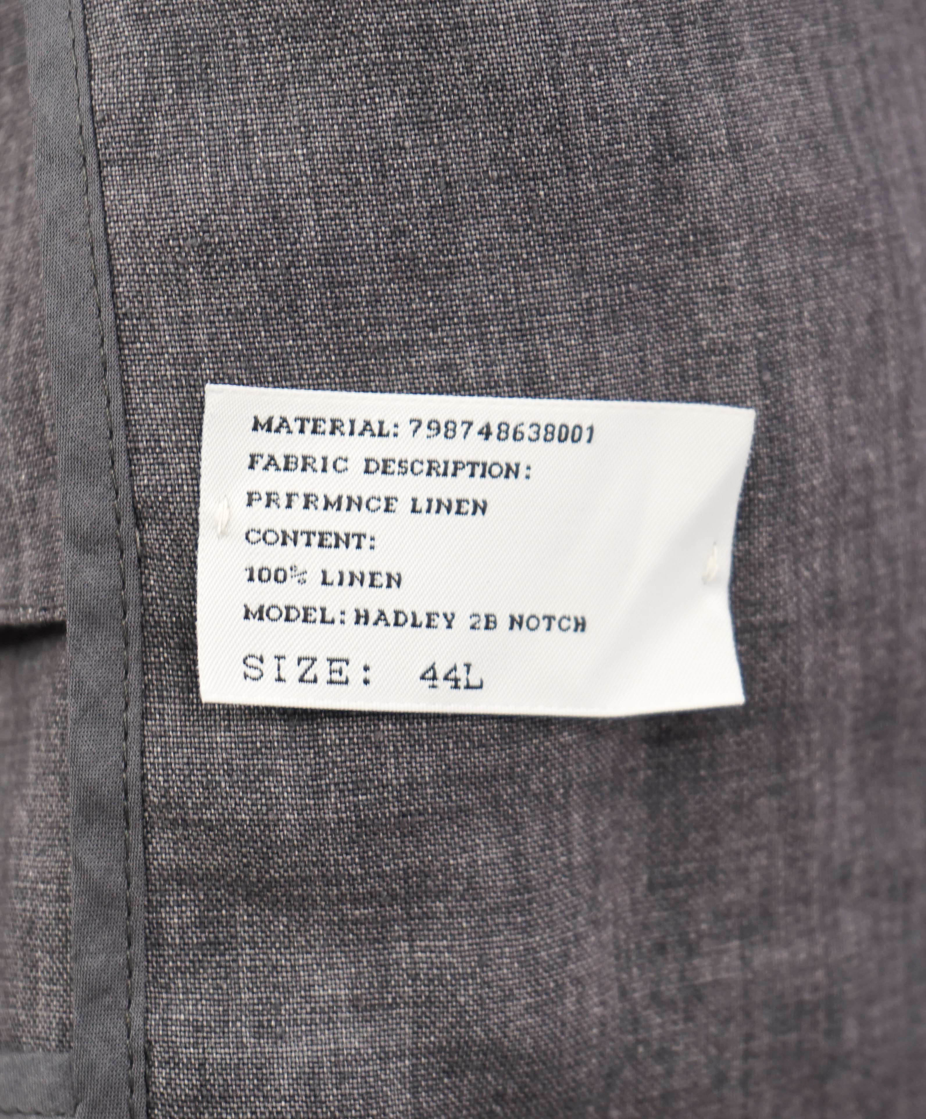 $2,695 RALPH LAUREN PURPLE LABEL - *CLOSET STAPLE* Gray LINEN Blazer - 44L